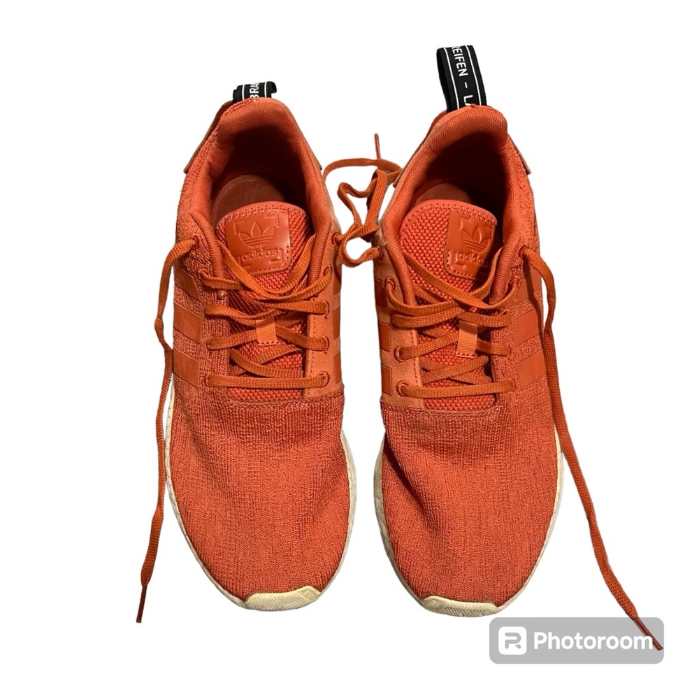 Men’s Adidas tennis shoes/running shoes. Red/orange color, size 10.5.